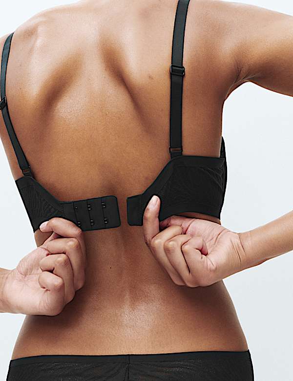 Body Lace Wired Demi Cup Bra Set F+ - DK