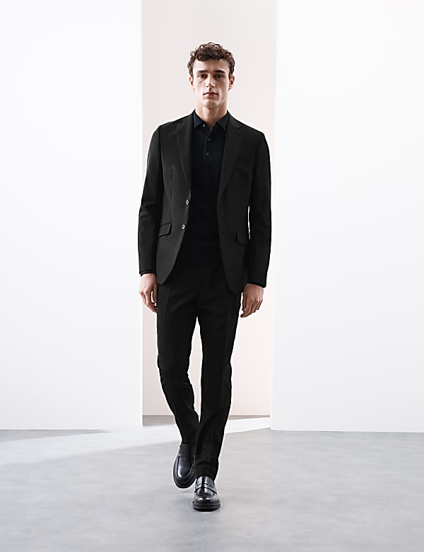 Slim Fit Wool Blend Stretch Suit - IL