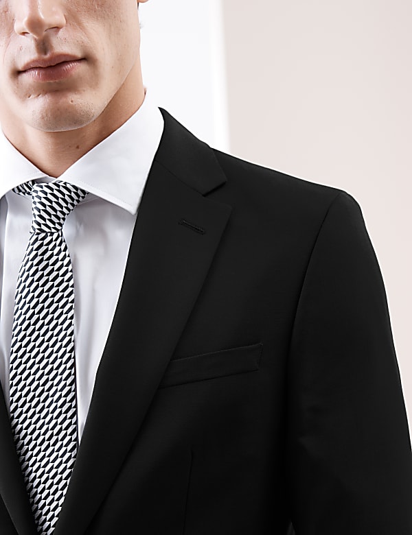 Slim Fit Wool Blend Stretch Suit - CZ