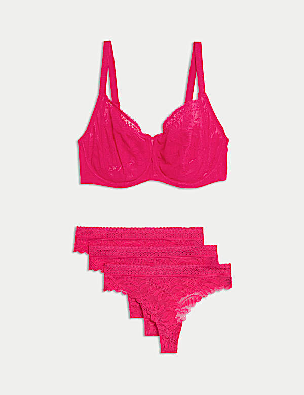 Σετ σουτιέν μέγιστης στήριξης Flexifit™ με δαντέλα και μπανέλα F-H - GR