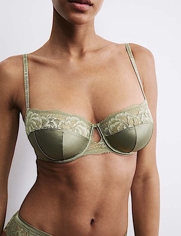 Silk Wired Balcony Bra Set A-E - BE
