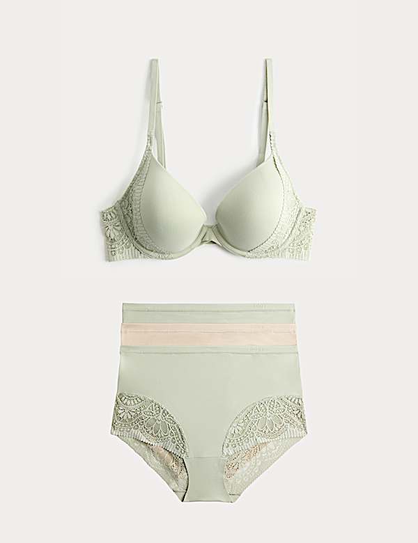 Body Soft&trade; Wired Plunge T-Shirt Bra Set A-E - ID