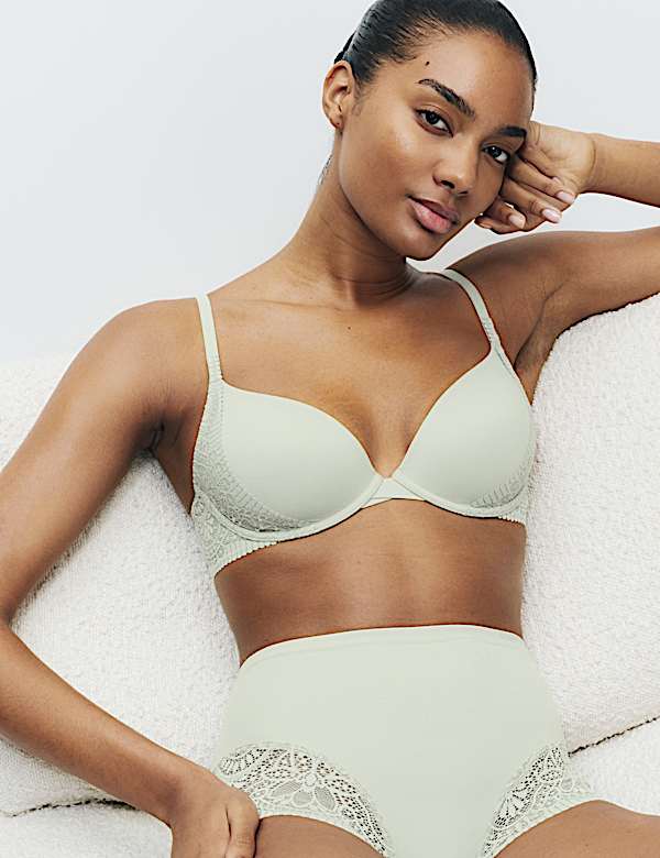 Body Soft&trade; Wired Plunge T-Shirt Bra Set A-E - ID