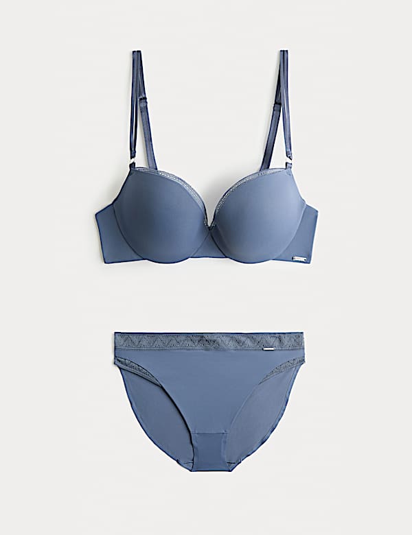 סט חזיית בלקונט פוש אפ Boston מיקרופייבר עם ברזלים - IL