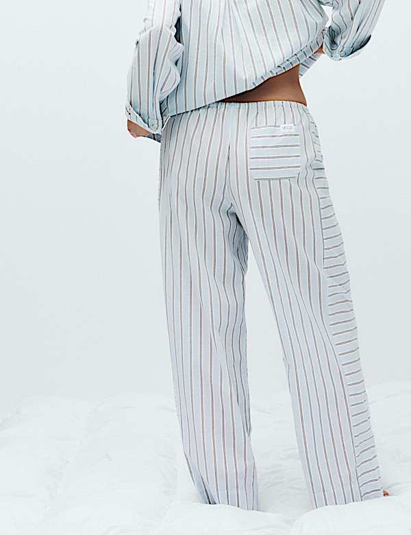 Pure Cotton Striped Pyjama Shirt & Bottom Set - IT