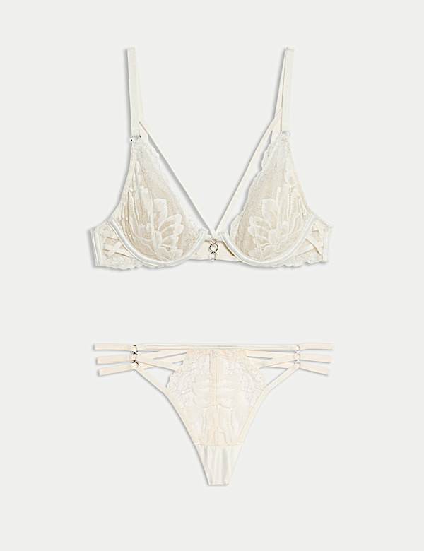 Lindy Lace Wired Plunge Bra Set A-E - RS