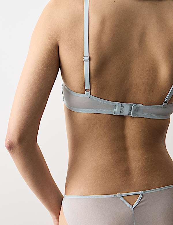 Florence Embroidery Quarter Cup Balcony Bra Set A-E - CH