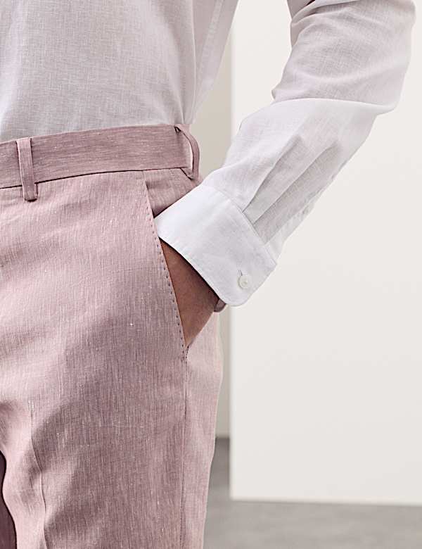 Costume 2 pi&egrave;ces coupe ajust&eacute;e en lin m&eacute;lang&eacute; italien Performance - CA