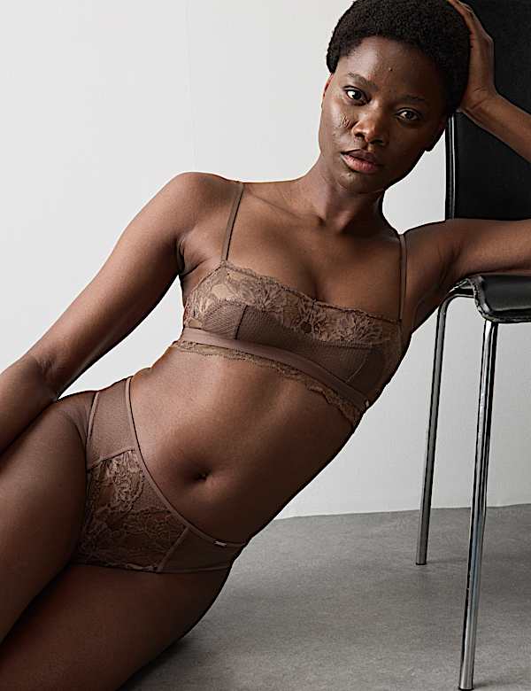 Savannah Lace Non Wired Bralette Set - FR