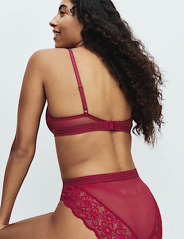 Cleo Lace Wired Demi Cup Bra Set A-E - BN