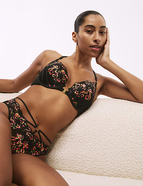 Vera Lace Wired Push-Up Plunge Bra Set A-E - PT