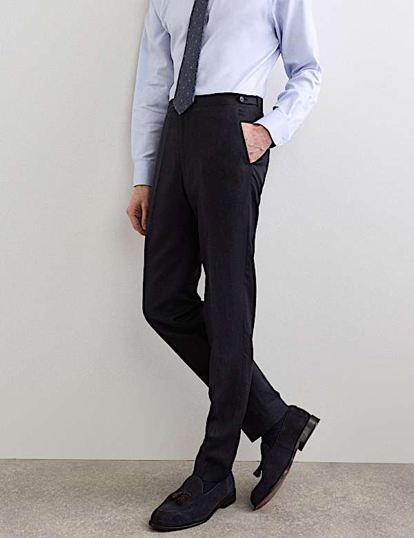 3 Piece Tailored Fit Italian Silk & Linen Suit - GR
