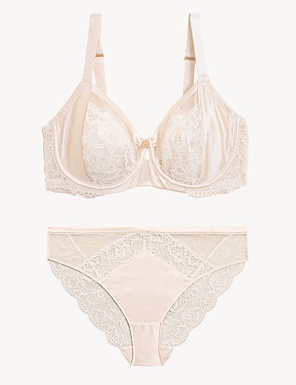 Silk & Lace Set with Minimiser Bra - FR
