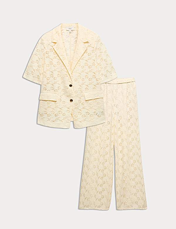 Lace Jacket & Trousers Set - GR
