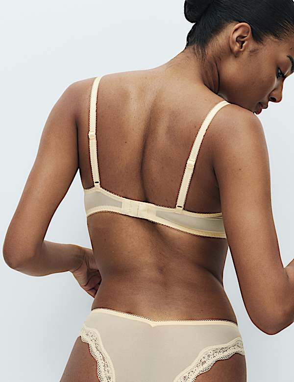Jasmine Lace Wired Plunge Bra Set A-E - SK