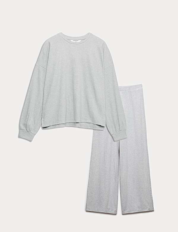 Cosy Knit Rib Lounge Pyjama Set - AT