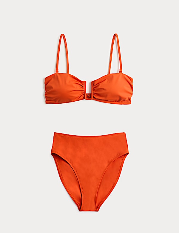 Padded U-Notch Bandeau Bikini Set - EE