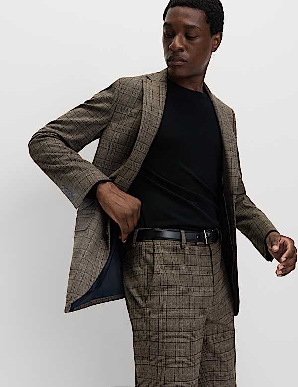 Slim Fit Check Suit - KR