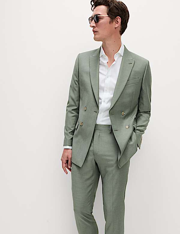 Slim Fit Double Breasted Suit - PL