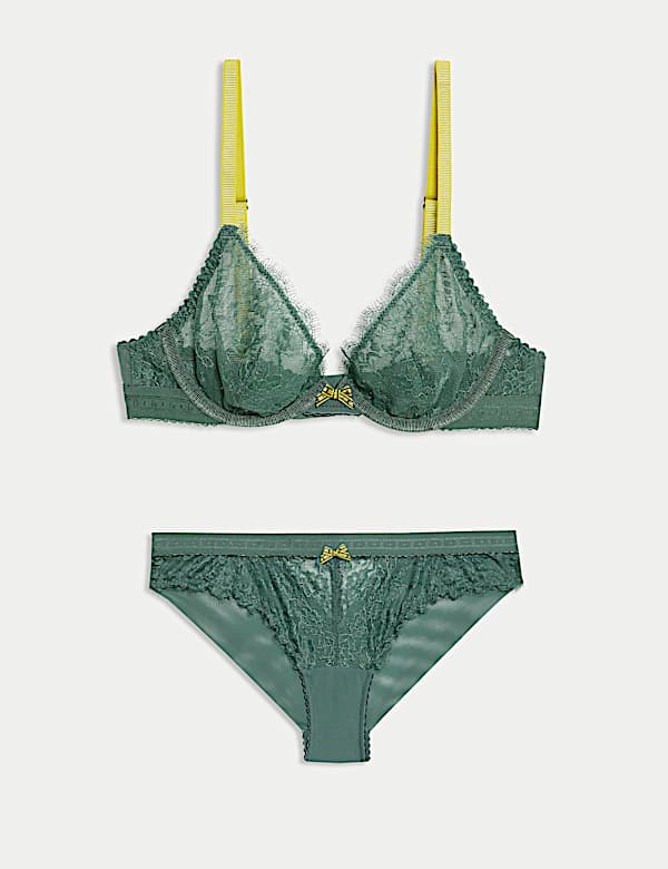 Anna Lace Wired Plunge Bra Set A-E - TW