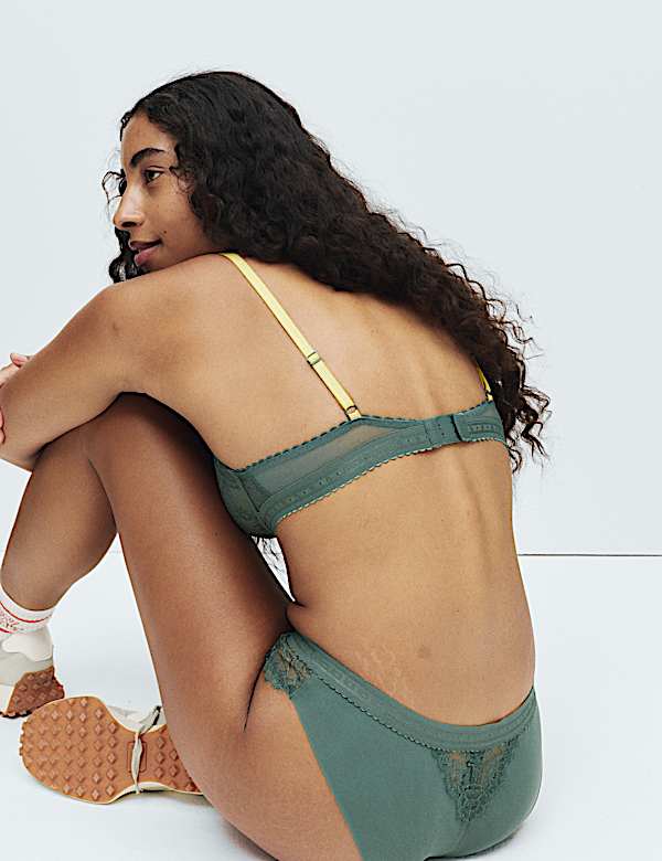 Anna Lace Wired Plunge Bra Set A-E - TW