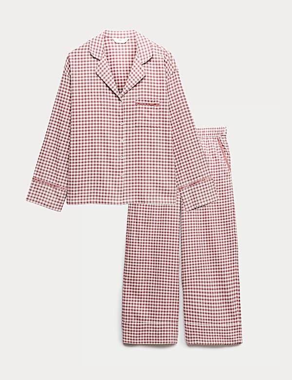 Flannel Gingham Revere Pyjama Set - MX