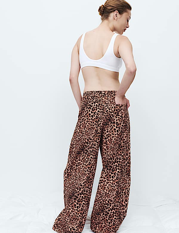 Pure Cotton Animal Print Pyjama Top & Bottom Set - ES