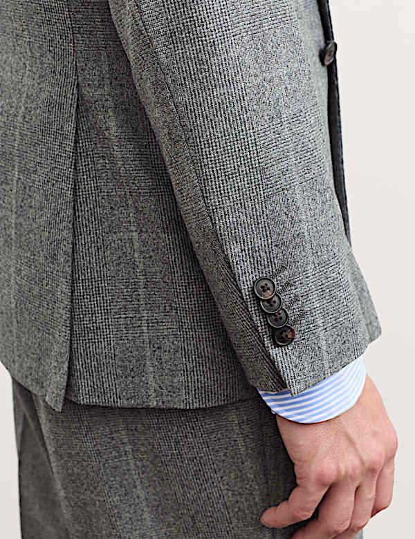 2 Piece Pure Wool Flannel Prince of Wales Check Suit - AU