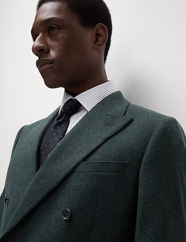 Tailored Fit Wool Rich Double Breasted Suit  - NZ