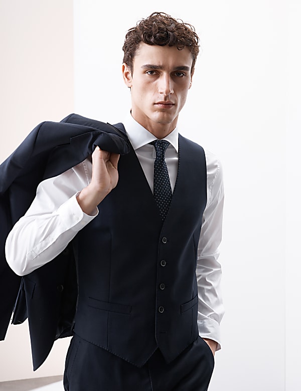 Tailored Fit Pure Wool Check Suit - AT