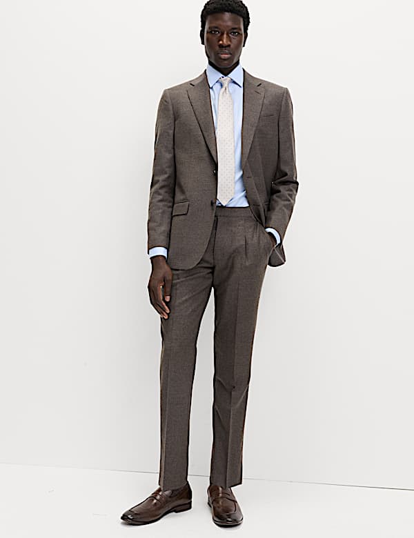 חליפה מצמר בריטי טהור בגזרה ישרה - IL