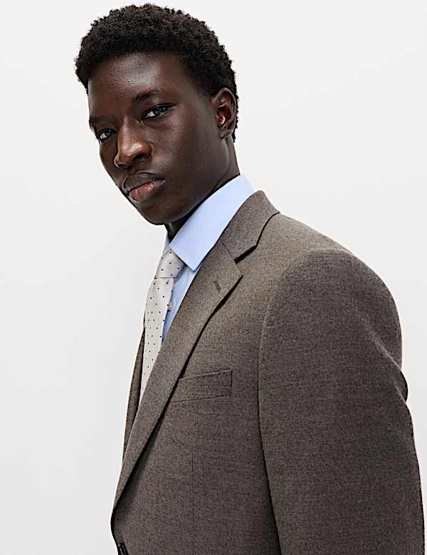 חליפה מצמר בריטי טהור בגזרה ישרה - IL