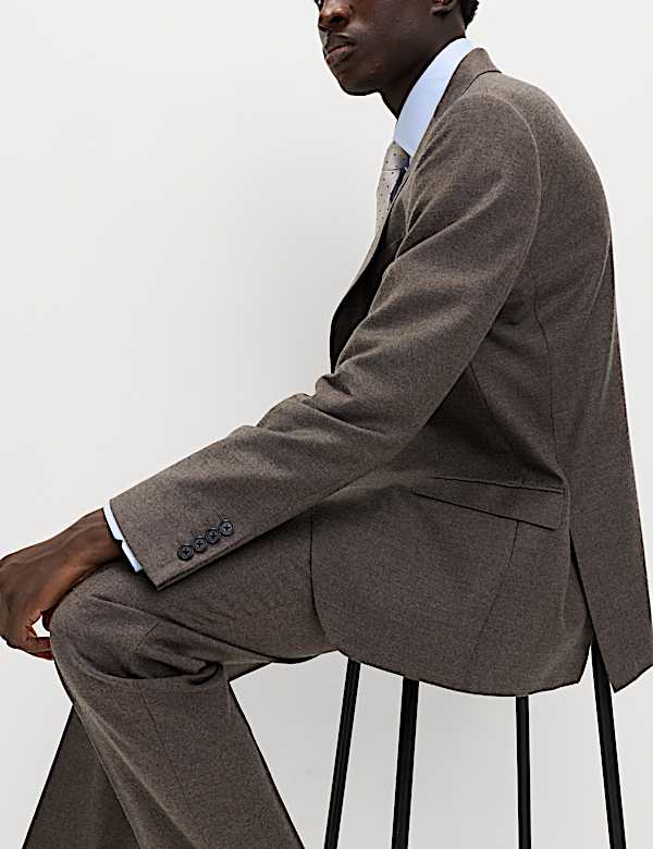 חליפה מצמר בריטי טהור בגזרה ישרה - IL