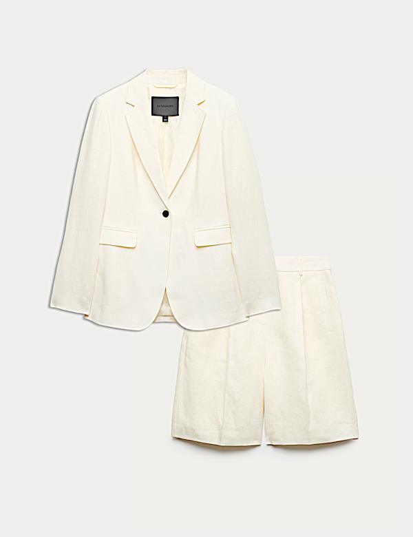 Linen Blazer & Short Set - JP