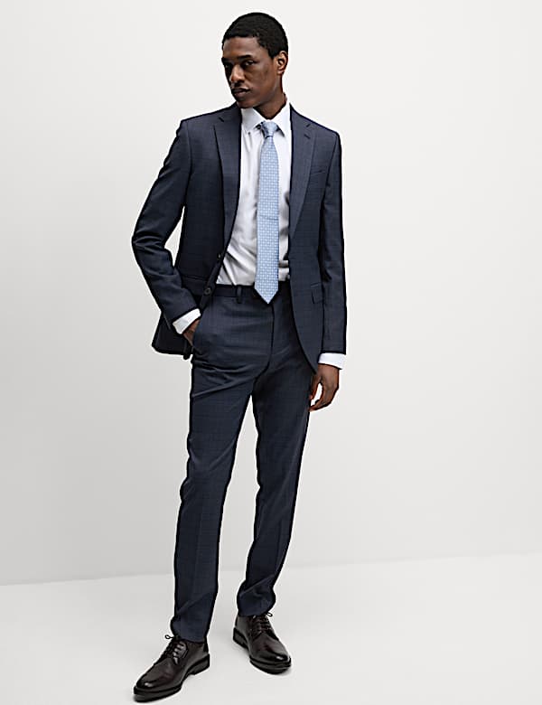 Slim Fit Shadow Check Suit - MV