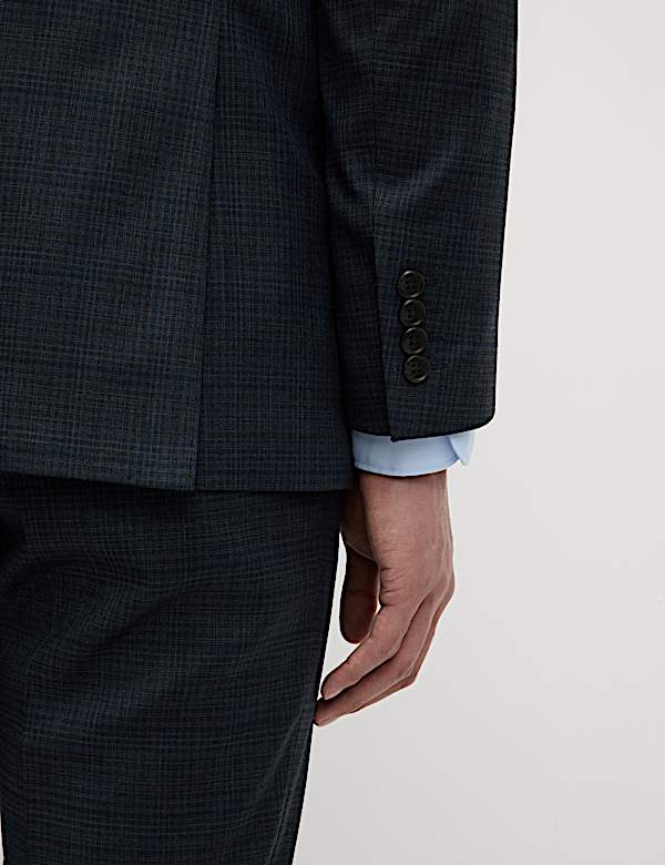 Regular Fit Shadow Check Suit  - IL