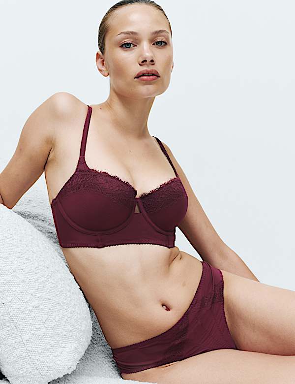 Clara Papertouch Wired Longline Balcony Bra Set A-E