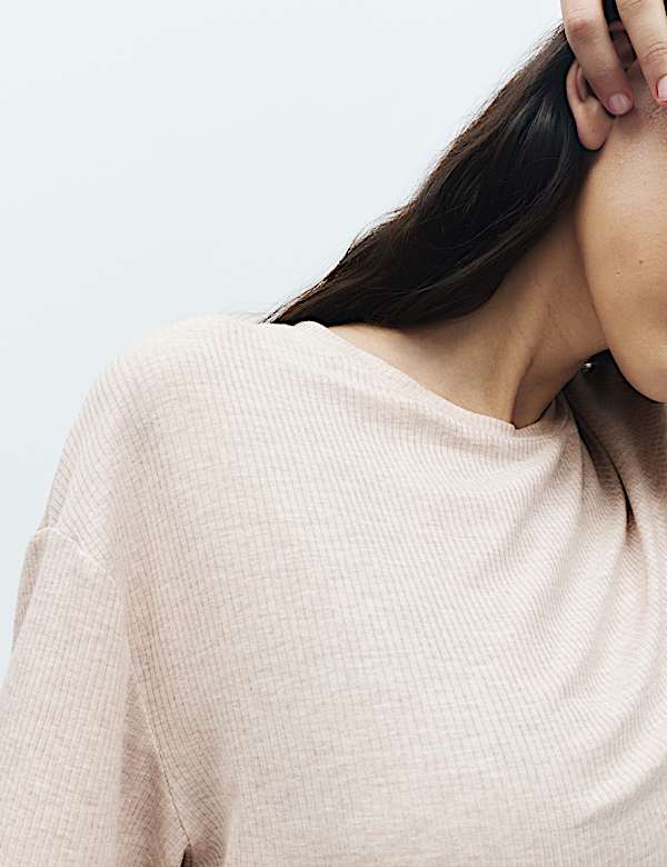 Ensemble haut de pyjama en modal c&ocirc;tel&eacute; - CH