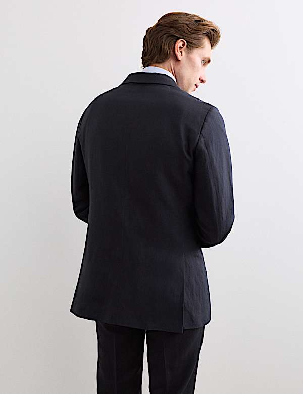 2 Piece Tailored Fit Italian Silk & Linen Suit - GR