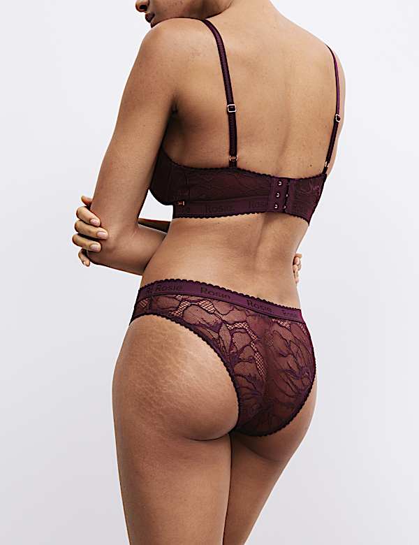 Soutien-gorge plongeant sans armature en dentelle, bonnets A &agrave; E - LU