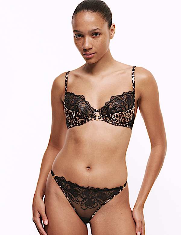 Soutien-gorge à balconnet, armatures et broderie Gala, quart-bonnets A à E - CA