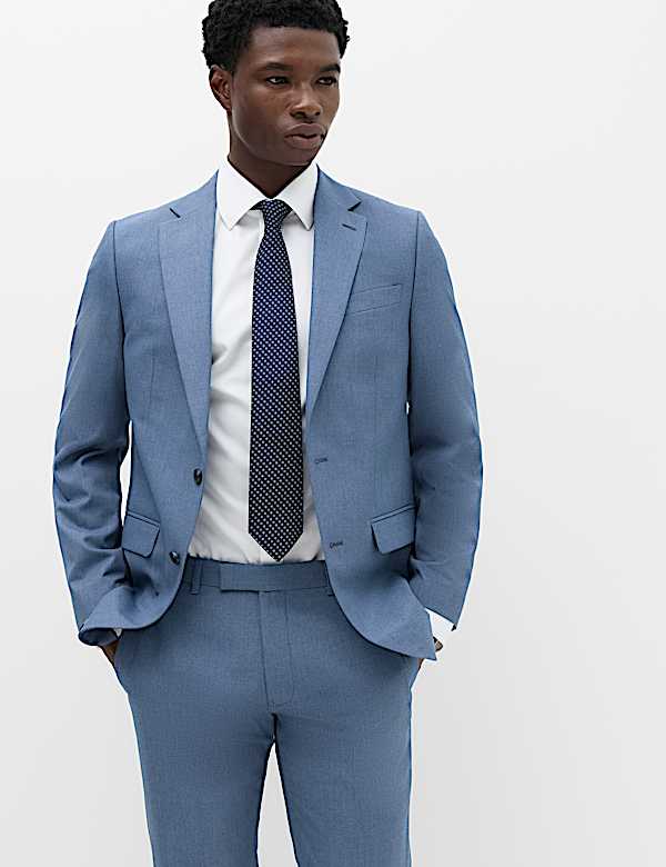 2 Piece Tailored Fit Textured Suit