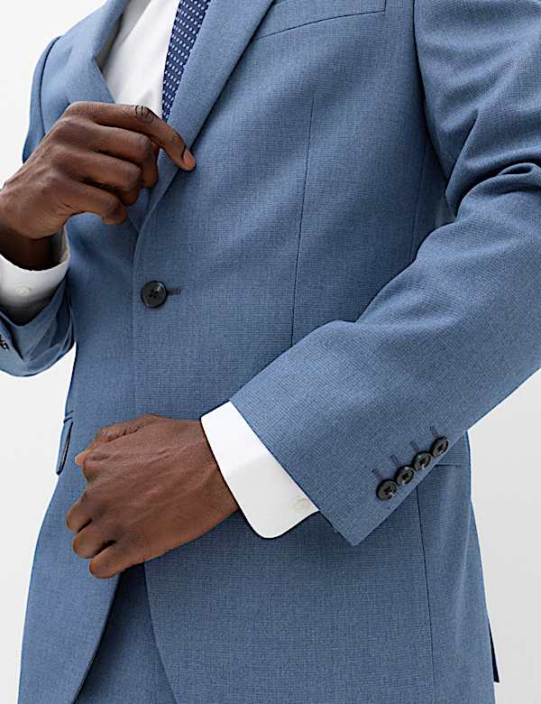 2 Piece Tailored Fit Textured Suit - NL
