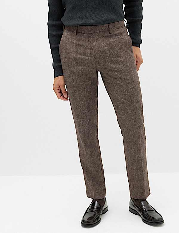 2 Piece Tailored Fit Textured Stretch Suit - NZ