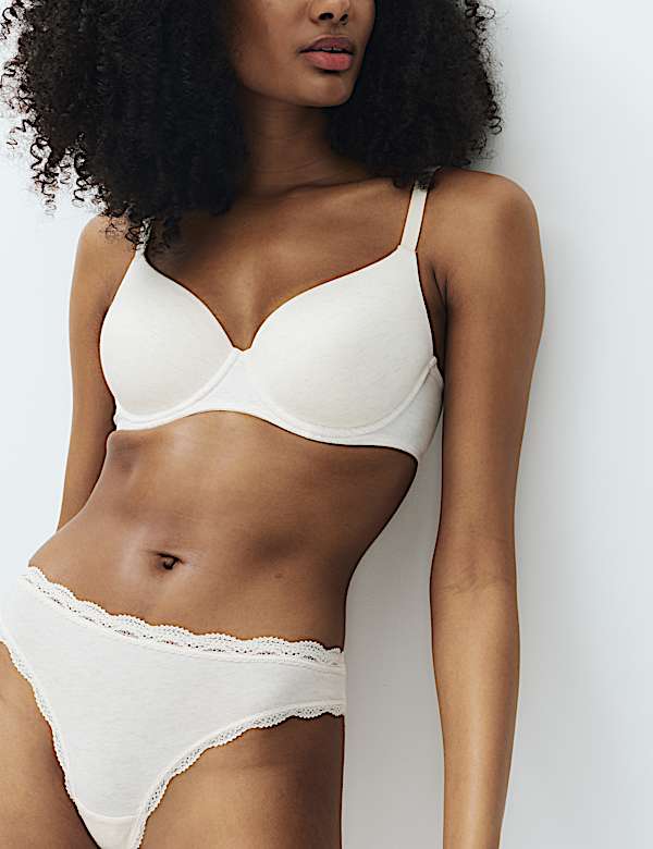 3pk Wired Full Cup T-Shirt Bras Set A-E - EE