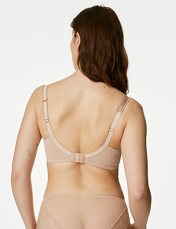 Silk & Lace Wired Balcony Bra Set F-H - CA