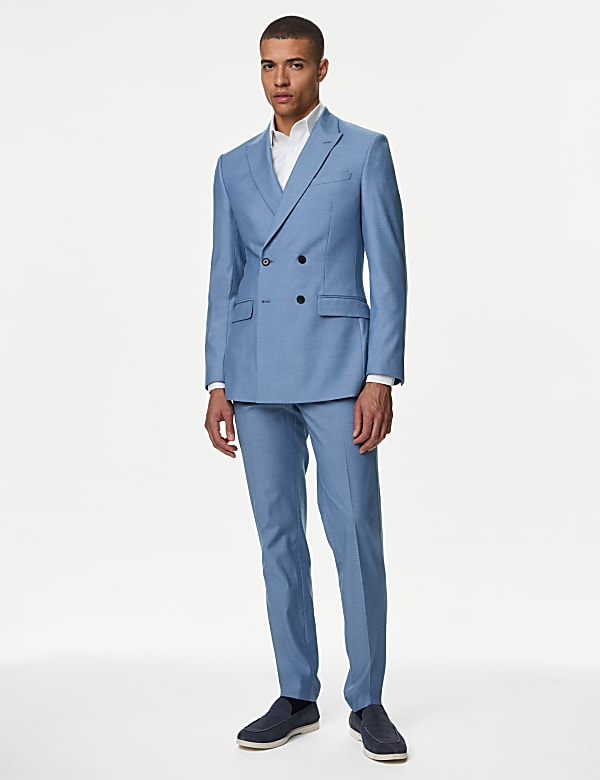 Slim Fit Double Breasted Suit M S CA