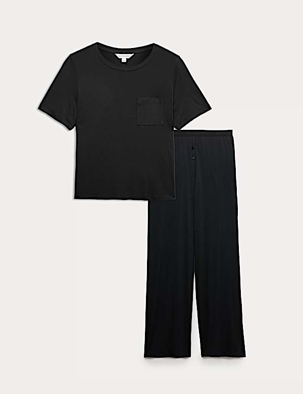 Pocket Detail Pyjama Top Set - ID