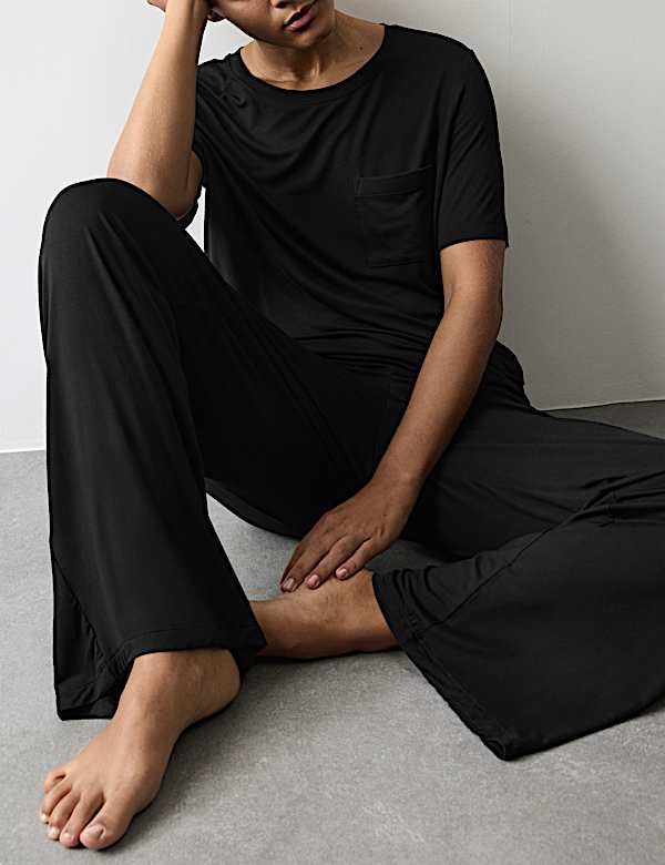 Pocket Detail Pyjama Top Set - ID