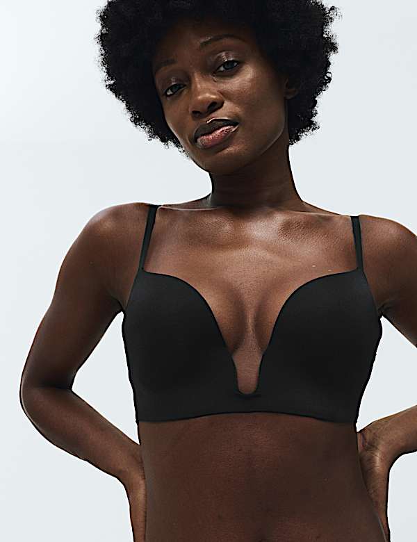Body Invisibles Wired Push Up Plunge Bra Set A-E - FR